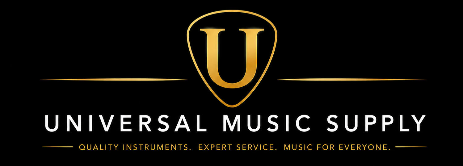 Universal Music Supply | Guitar Effects & Pedals Universal Music Supply logo - online music store specializing in guitar effects pedals, pedalboards, musical instruments, and accessories.